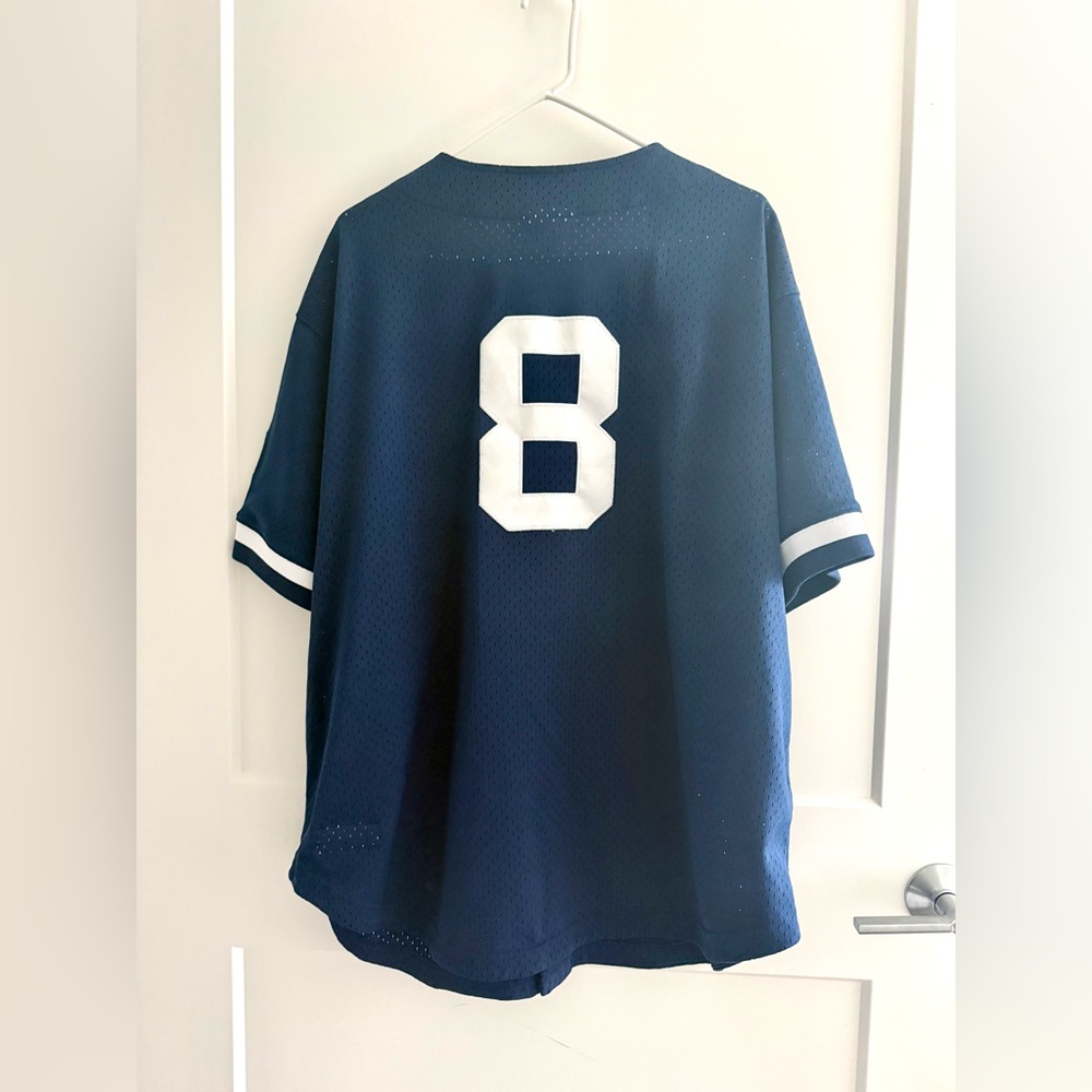 Mitchell & Ness Navy Blue Button Down Shirt - Picture 3 of 6